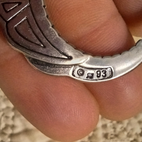 Western earrings silver turquoise - Picture 3 of 5